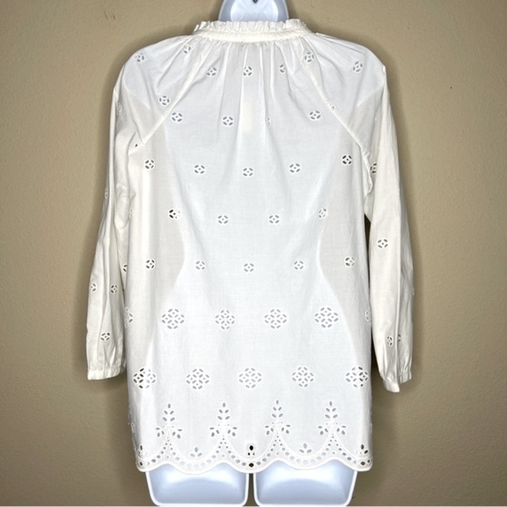 MADEWELL White Eyelet Popover Top - G1542 - Sz XS - Picture 9 of 13